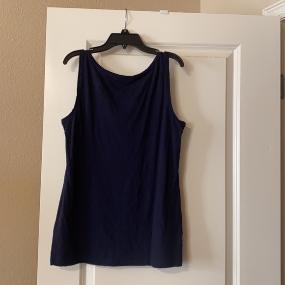 Talbots Navy Tank Size Medium - Picture 2 of 3